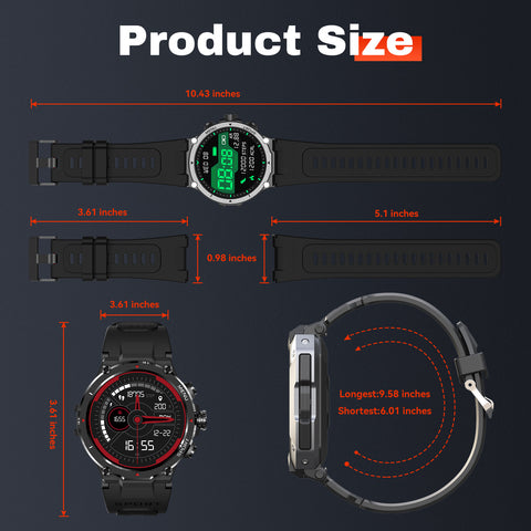 EIGIIS Military Smart Watch for Men 2024 HD Bluetooth Dial Call Outdoor Waterproof Tactical Smartwatch for iPhone Android Phones 1.32’’ Rugged Fitness Watch with Heart Rate/ Sleep Monitor Pedometer EIGIIS Military Smart Watch for Men 2024 HD Bluetooth Dial Call Outdoor Waterproof Tactical Smartwatch for iPhone Android Phones 1.32’’ Rugged Fitness Watch with Heart Rate/ Sleep Monitor Pedometer