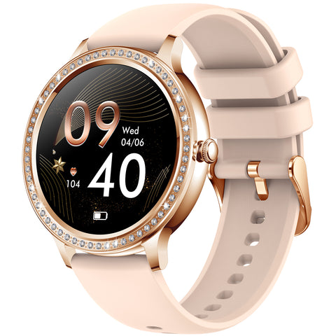 EIGIIS Smart Watches for Women Fashionable Look Ladies Smart Watch with Bluetooth Calls Heart Rate Sleep Monitor Fitness Trackers Watch with Step Counter Message Reminder for iOS Android EIGIIS Smart Watches for Women Fashionable Look Ladies Smart Watch with Bluetooth Calls Heart Rate Sleep Monitor Fitness Trackers Watch with Step Counter Message Reminder for iOS Android