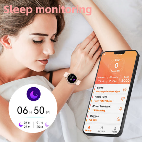 EIGIIS Smart Watches for Women Fashionable Look Ladies Smart Watch with Bluetooth Calls Heart Rate Sleep Monitor Fitness Trackers Watch with Step Counter Message Reminder for iOS Android EIGIIS Smart Watches for Women Fashionable Look Ladies Smart Watch with Bluetooth Calls Heart Rate Sleep Monitor Fitness Trackers Watch with Step Counter Message Reminder for iOS Android