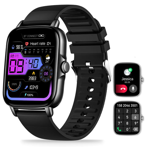 EIGIIS Smart Watch for Men Women, 1.69" HD Bluetooth Phone Watch(Make/Answer Call) for iPhone Android IP67 Waterproof Fitness Watch with Heart Rate Sleep Monitor Activity Tracker with Pedometer EIGIIS Smart Watch for Men Women, 1.69" HD Bluetooth Phone Watch(Make/Answer Call) for iPhone Android IP67 Waterproof Fitness Watch with Heart Rate Sleep Monitor Activity Tracker with Pedometer
