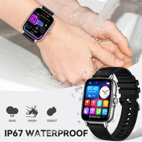 EIGIIS Smart Watch for Men Women, 1.69" HD Bluetooth Phone Watch(Make/Answer Call) for iPhone Android IP67 Waterproof Fitness Watch with Heart Rate Sleep Monitor Activity Tracker with Pedometer EIGIIS Smart Watch for Men Women, 1.69" HD Bluetooth Phone Watch(Make/Answer Call) for iPhone Android IP67 Waterproof Fitness Watch with Heart Rate Sleep Monitor Activity Tracker with Pedometer