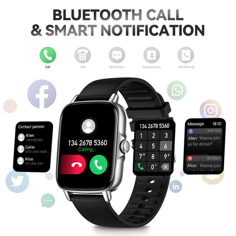 EIGIIS Smart Watch for Men Women, 1.69" HD Bluetooth Phone Watch(Make/Answer Call) for iPhone Android IP67 Waterproof Fitness Watch with Heart Rate Sleep Monitor Activity Tracker with Pedometer EIGIIS Smart Watch for Men Women, 1.69" HD Bluetooth Phone Watch(Make/Answer Call) for iPhone Android IP67 Waterproof Fitness Watch with Heart Rate Sleep Monitor Activity Tracker with Pedometer
