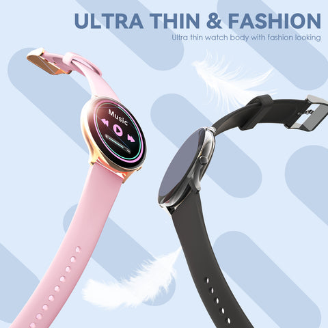 EIGIIS Smart Watch for Women, Fashionable Fitness Watch with Calorie Temperature Monitor Female Health Monitor Lady Sports Watch with 24 Sports Modes Activity Trackers Watch for iOS Android Phone EIGIIS Smart Watch for Women, Fashionable Fitness Watch with Calorie Temperature Monitor Female Health Monitor Lady Sports Watch with 24 Sports Modes Activity Trackers Watch for iOS Android Phone