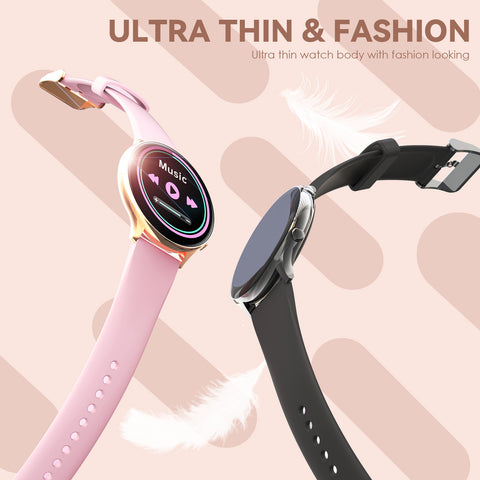 EIGIIS Smart Watch for Women, Fashionable Fitness Watch with Calorie Temperature Monitor Female Health Monitor Lady Sports Watch with 24 Sports Modes Activity Trackers Watch for iOS Android Phone EIGIIS Smart Watch for Women, Fashionable Fitness Watch with Calorie Temperature Monitor Female Health Monitor Lady Sports Watch with 24 Sports Modes Activity Trackers Watch for iOS Android Phone