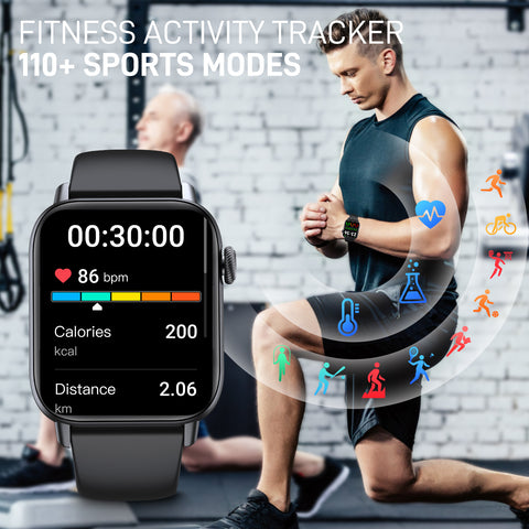 EIGIIS Smart Watch (Make/Answer Call), Fitness Watch with Heart Rate Blood Pressure Sleep Monitor, 1.83" Touch Screen Smartwatch for Women Men, Waterproof Activity Tracker Compatible with iPhone & Android EIGIIS Smart Watch (Make/Answer Call), Fitness Watch with Heart Rate Blood Pressure Sleep Monitor, 1.83" Touch Screen Smartwatch for Women Men, Waterproof Activity Tracker Compatible with iPhone & Android