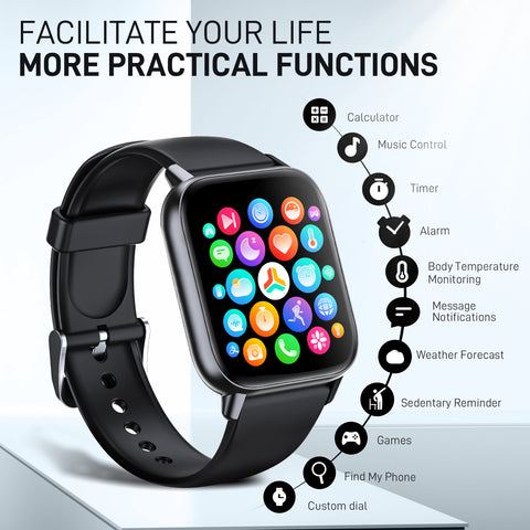 EIGIIS Smart Watch (Make/Answer Call), Fitness Watch with Heart Rate Blood Pressure Sleep Monitor, 1.83" Touch Screen Smartwatch for Women Men, Waterproof Activity Tracker Compatible with iPhone & Android EIGIIS Smart Watch (Make/Answer Call), Fitness Watch with Heart Rate Blood Pressure Sleep Monitor, 1.83" Touch Screen Smartwatch for Women Men, Waterproof Activity Tracker Compatible with iPhone & Android