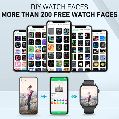 EIGIIS Smart Watch (Make/Answer Call), Fitness Watch with Heart Rate Blood Pressure Sleep Monitor, 1.83" Touch Screen Smartwatch for Women Men, Waterproof Activity Tracker Compatible with iPhone & Android EIGIIS Smart Watch (Make/Answer Call), Fitness Watch with Heart Rate Blood Pressure Sleep Monitor, 1.83" Touch Screen Smartwatch for Women Men, Waterproof Activity Tracker Compatible with iPhone & Android
