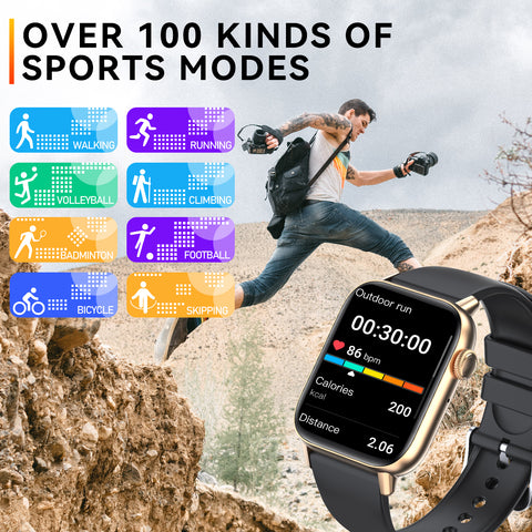 Watch for Women Men with Call Make Receive and Text 1.83 inch HD Full Touch Screen Smartwatch for Android and iOS Phones IP67 Waterproof Fitness Tracker