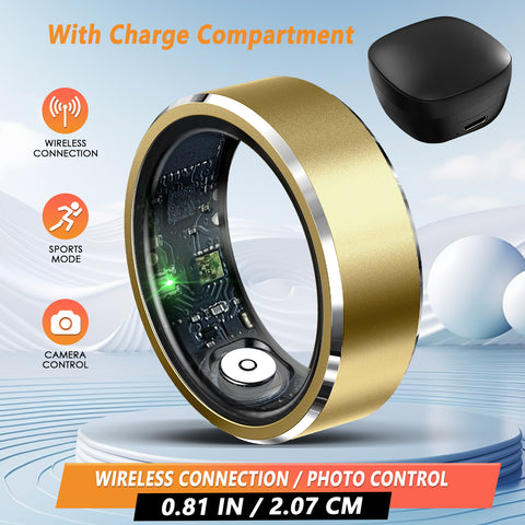 Explosive Smart Ring for Men and Women, Aluminium Alloy Craftsmanship, Support Manual Brush Video/Watch Book/Photo, Includes Multi-Sport Mode, Must for Exercise, Multiple Models and Colours to Choose From, One Hour Charge for Long Standby Time