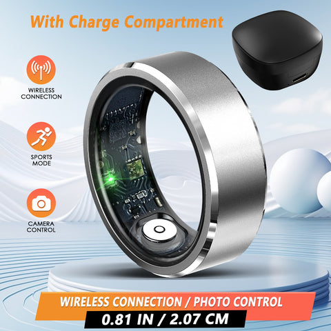 Explosive Smart Ring for Men and Women, Aluminium Alloy Craftsmanship, Support Manual Brush Video/Watch Book/Photo, Includes Multi-Sport Mode, Must for Exercise, Multiple Models and Colours to Choose From, One Hour Charge for Long Standby Time