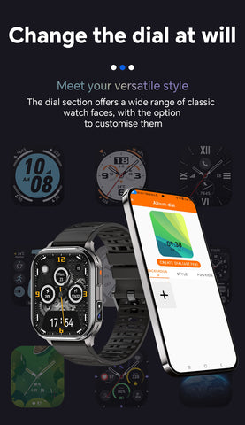 P60 Smart Watch with Black Case and Black Band: Features Camera and Video Recording, Built-in Flashlight, Bluetooth Headphone Connectivity for Music Playback—The Perfect Gift for Your Loved One