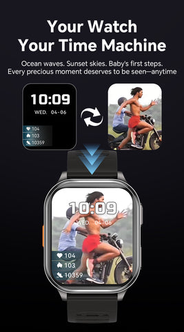 P60 Smart Watch with Black Case and Black Band: Features Camera and Video Recording, Built-in Flashlight, Bluetooth Headphone Connectivity for Music Playback—The Perfect Gift for Your Loved One