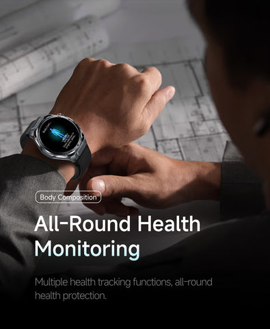 ET474 AI ECG Sports Smartwatch, Black Case with Black Band—Ideal for Running, Cycling, and Fitness   Suitable for Various Scenarios; the Perfect Gift for Loved Ones