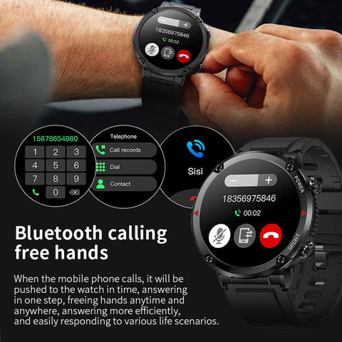 Smart Watch for Men Bluetooth Calling 1.60" HD Full Touch Screen Sports Compatible with iOS Android Waterproof Fitness Tracker Watch with Heart Rate Sleep Monitor Pedometer