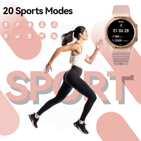 Smart Watch for Women (Answer/Make Calls), Fitness Watch with Heart Rate Blood Pressure Sleep Monitor, 1.32" Women Sports Smart Watch for iPhone & Android, Rugged Outdoor Tactical Women's Smart Watch