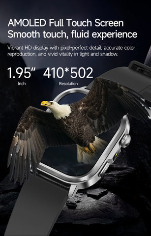 EIGIIS brand ET573 AI ECG Smart Health Management Watch, Black Case with Black Band: Flashlight, Bluetooth Calling, Pedometer/Calorie/Distance Tracking, Multiple Sports Modes, Alarm Clock, Weather Forecast