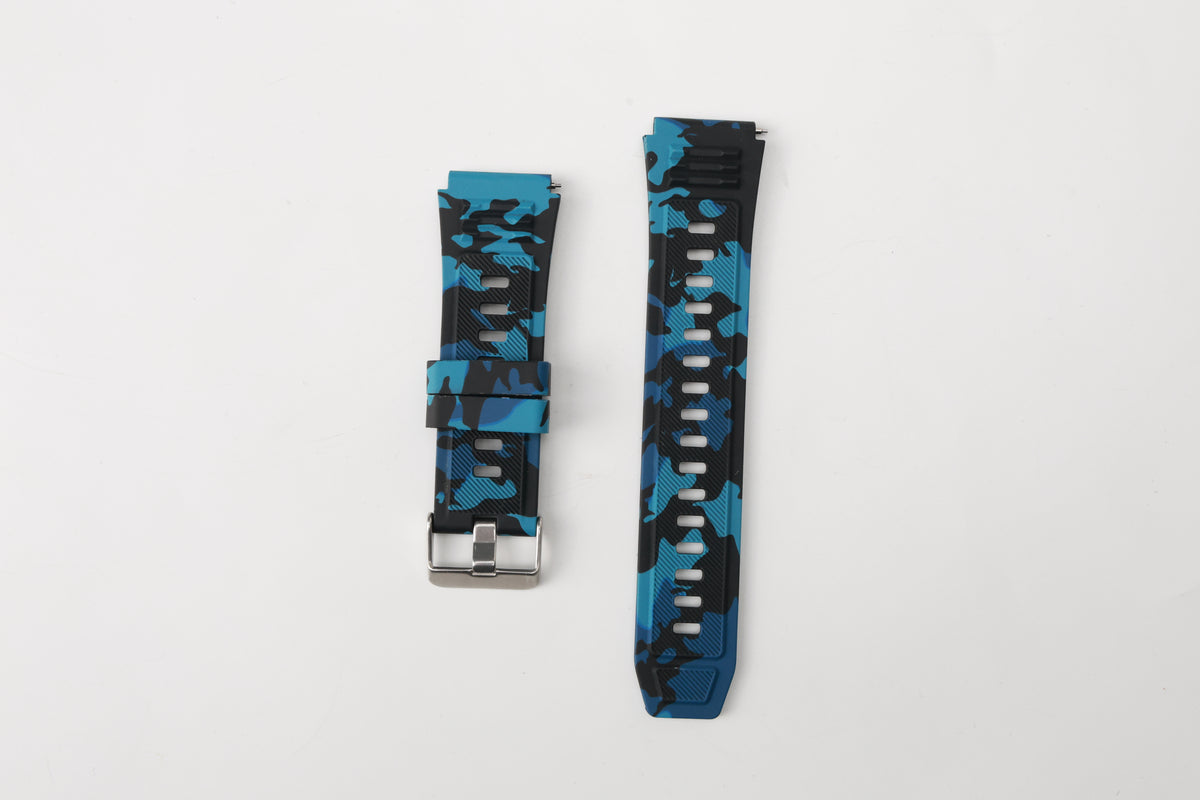 EIGIIS Smart Watch Strap 18mm/22mm Wide Silicone Strap/Belt/Steel Band Quick Release Sports Handsome Wristband For Men And Women, Compatible With KE3/KE5/H20/KT65/KT71 And Other Straps