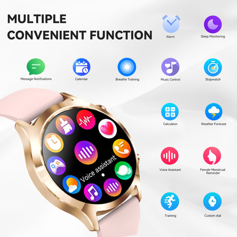 Smart Watch for Women Men Bluetooth Calling 1.39" HD Big Screen Sports Smartwatch Compatible with iPhone Android Phones 100+ Sports Modes Fitness Tracker Watch with Heart Rate Sleep Monitor Pedometer
