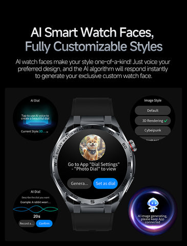 ET474 AI ECG Sports Smartwatch, Black Case with Black Band—Ideal for Running, Cycling, and Fitness   Suitable for Various Scenarios; the Perfect Gift for Loved Ones