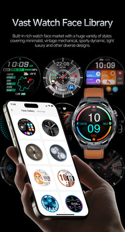 ET474 AI ECG Sports Smartwatch, Black Case with Black Band—Ideal for Running, Cycling, and Fitness   Suitable for Various Scenarios; the Perfect Gift for Loved Ones