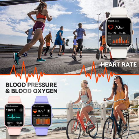 Smart Watch for Men Women Make Calls 1.83" HD Big Screen Sports Smartwatch for iPhone Android Waterproof 100+ Sports Modes Fitness Tracker Activity Tracker with Heart Rate Blood Glucose Sleep Monitor