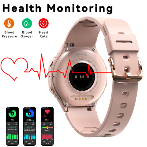 Smart Watch for Women (Answer/Make Calls), Fitness Watch with Heart Rate Blood Pressure Sleep Monitor, 1.32" Women Sports Smart Watch for iPhone & Android, Rugged Outdoor Tactical Women's Smart Watch