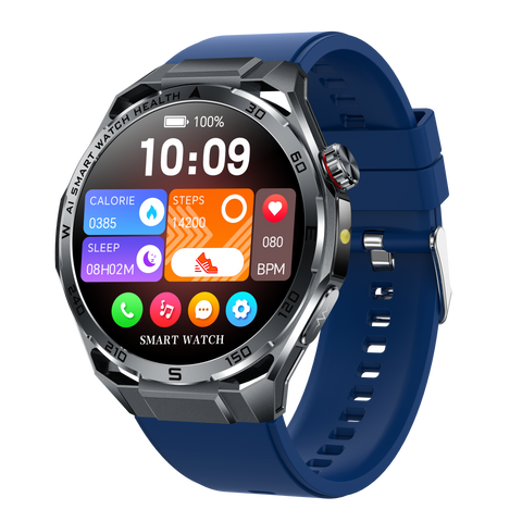 ET474 AI ECG Sports Smartwatch, Black Case with Black Band—Ideal for Running, Cycling, and Fitness   Suitable for Various Scenarios; the Perfect Gift for Loved Ones