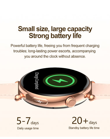 EIGIIS ET491 Smart ECG Health Management Sports Watch, Gold Case with Pink Strap