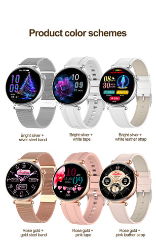 EIGIIS ET491 Smart ECG Health Management Sports Watch, Gold Case with Pink Strap