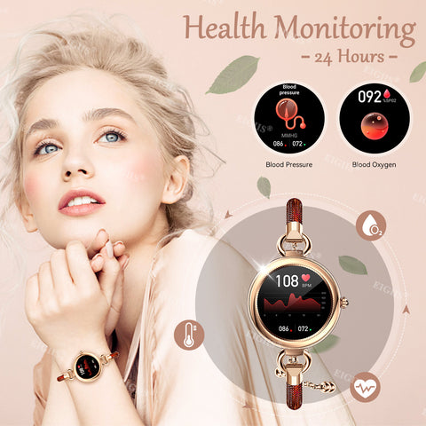 Smart Watch for Women Bracelet Smartwatch Sports Digital Watch Fitness Tracker with Heart Rate Monitor Sleep Tracker Casual Fashion Wristwatch Touch Screen Compatible iphone Android Phones