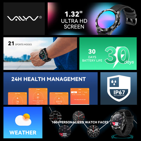 Smart Watch for Men Fitness Tracker with Bluetooth Dial Fitness Watch with Heart Rate Sleep Monitor Step Counter Waterproof Smartwatch Compatible with Android iPhone 
