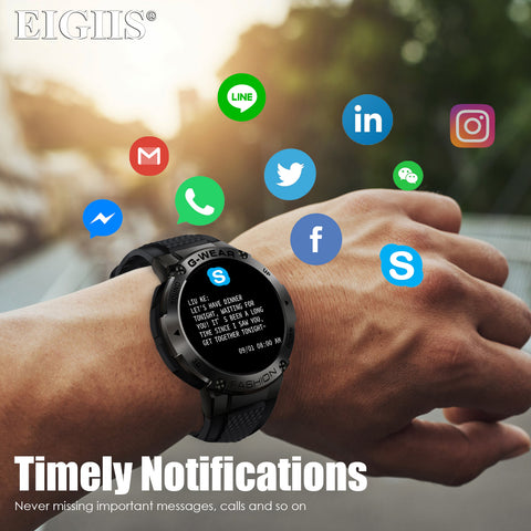 EIGIIS Military Tactical Sports Watch for Men, Smartwatch with Bluetooth Dial Outdoor Waterproof Fitness Tracker Watch with Heart Rate Blood Oxygen Monitor Pedometer Activity Trackers