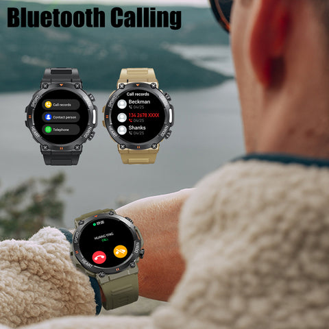 Smart Watches for Men with Bluetooth Calling 1.39” HD Display Fitness Trackers Watch with Heart Rate Sleep Monitor Outdoor Step Counter Watch with Calculator Stopwatch Alarm for iOS Android