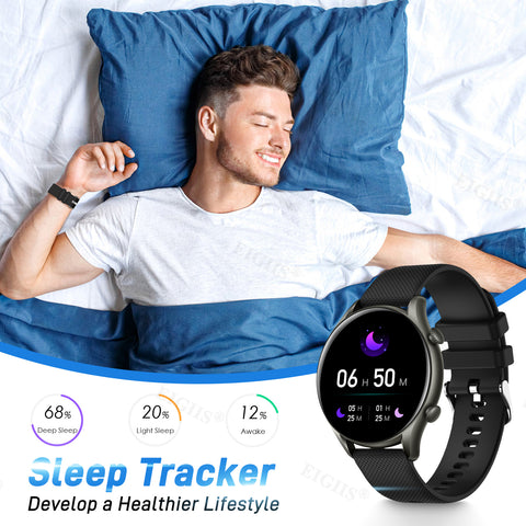 Smart Watch for Men Women 1.32”HD Touch Screen Fitness Trackers Watch with Bluetooth Calls IP67 Waterproof Step Counter Watch with Heart Rate Monitor Sleep Tracking Activity Trackers for iOS Android