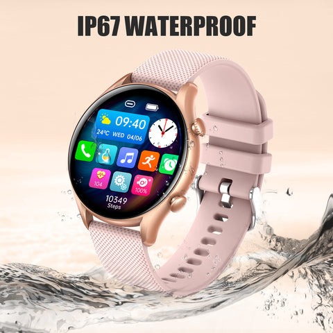 Smart Watch for Men Women 1.32”HD Touch Screen Fitness Trackers Watch with Bluetooth Calls IP67 Waterproof Step Counter Watch with Heart Rate Monitor Sleep Tracking Activity Trackers for iOS Android