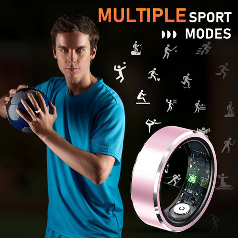 Explosive Smart Ring for Men and Women, Aluminium Alloy Craftsmanship, Support Manual Brush Video/Watch Book/Photo, Includes Multi-Sport Mode, Must for Exercise, Multiple Models and Colours to Choose From, One Hour Charge for Long Standby Time