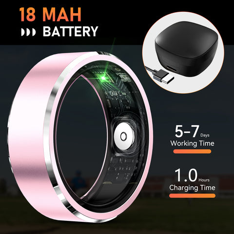 Explosive Smart Ring for Men and Women, Aluminium Alloy Craftsmanship, Support Manual Brush Video/Watch Book/Photo, Includes Multi-Sport Mode, Must for Exercise, Multiple Models and Colours to Choose From, One Hour Charge for Long Standby Time