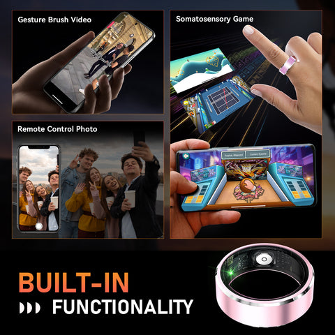 Explosive Smart Ring for Men and Women, Aluminium Alloy Craftsmanship, Support Manual Brush Video/Watch Book/Photo, Includes Multi-Sport Mode, Must for Exercise, Multiple Models and Colours to Choose From, One Hour Charge for Long Standby Time