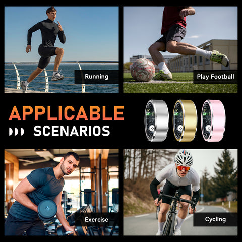 Explosive Smart Ring for Men and Women, Aluminium Alloy Craftsmanship, Support Manual Brush Video/Watch Book/Photo, Includes Multi-Sport Mode, Must for Exercise, Multiple Models and Colours to Choose From, One Hour Charge for Long Standby Time