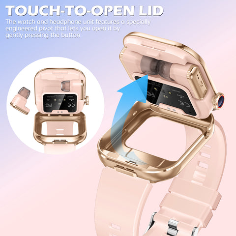 EIGIIS Brand T99 Smart Watch (With Built-In Earbuds For Answering/Making Calls), 2.02-Inch Fitness Tracker Featuring Activity Monitoring And Calorie Consumption Tracking Ideal For Outdoor Sports.
