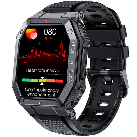 Smart Watch for Men 1.85” Large Screen Bluetooth Calling Activity Fitness Tracker Heart Rate Sleep Monitor Fitness Watch Pedometer Step Counter Stopwatch Sport Smartwatch for iPhone Samsung Xiaomi