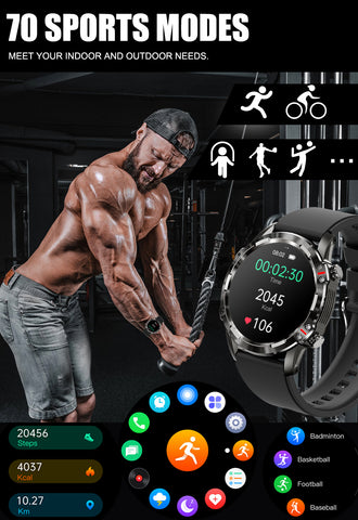 EIGIIS Smart Watch for Women Men Dial Answer Call Fitness Tracker 1.32" Touch Screen Fitness Watch with Heart Rate Sleep Monitor Pedometer Activity Tracker Sport Smartwatch Step Counter Watch for Android iOS